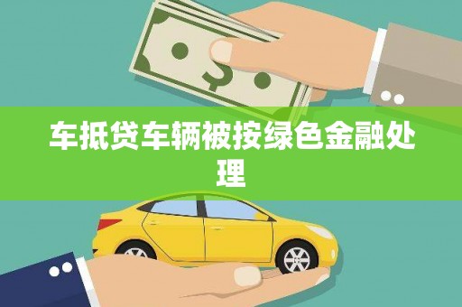 绿岛车抵贷车辆被按绿色金融处理